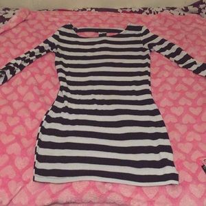 Black an white dress